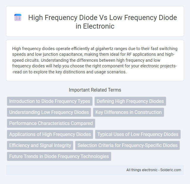 High Frequency Diode vs Low Frequency Diode - What is the difference?