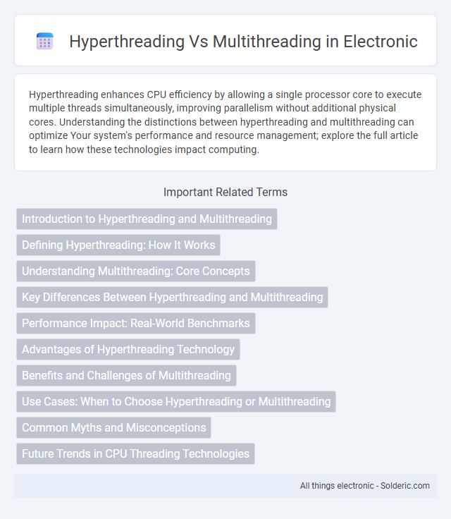 Hyperthreading vs Multithreading - What is the difference?