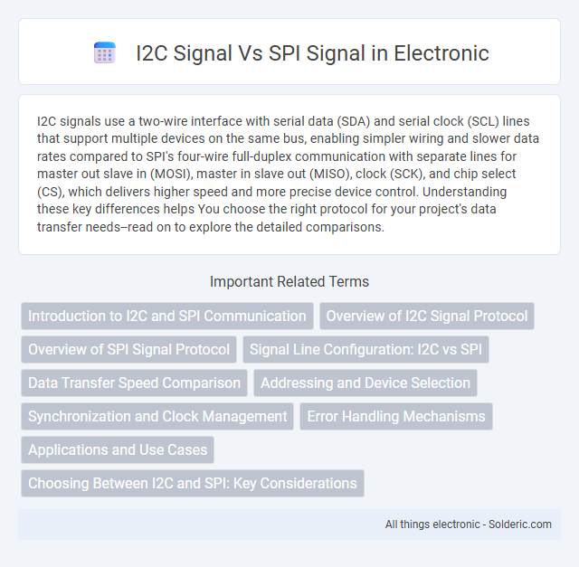 SPI signal vs I2C signal - What is the difference?
