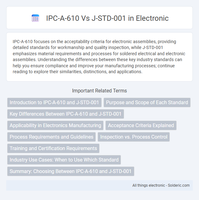 J-STD-001 vs IPC-A-610 - What is the difference?