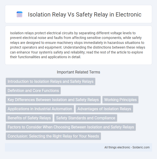 Safety Relay vs Isolation Relay - What is the difference?