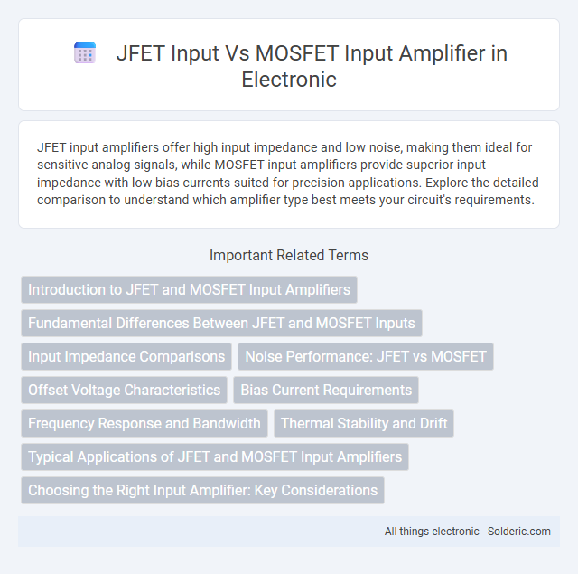JFET Input vs MOSFET Input Amplifier - What is the difference?