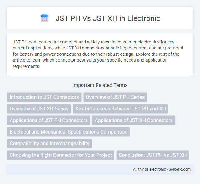 JST PH vs JST XH - What is the difference?