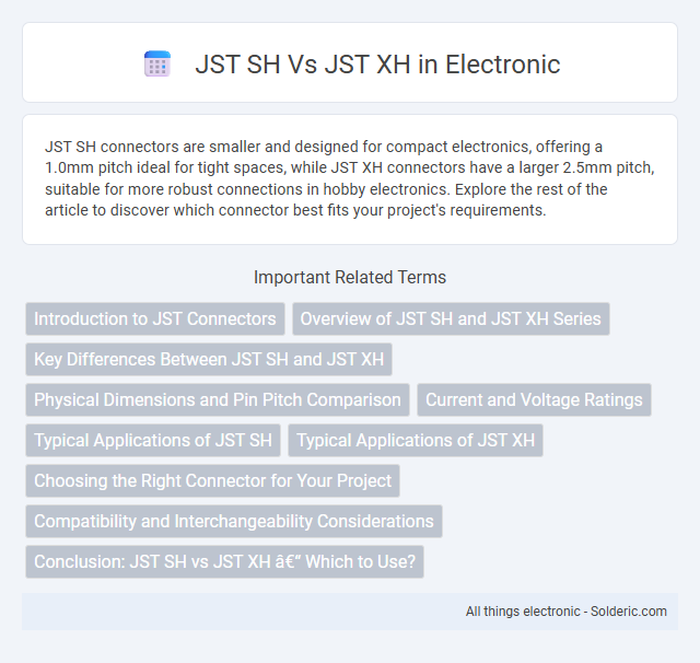 JST SH vs JST XH - What is the difference?