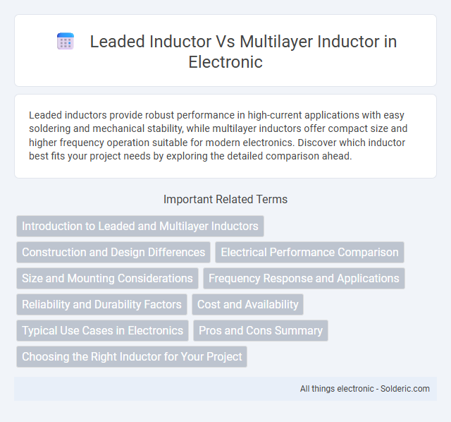 Leaded Inductor vs Multilayer Inductor - What is the difference?