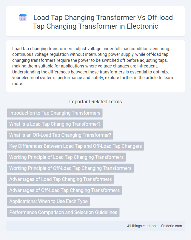 Load Tap Changing Transformer vs Off-Load Tap Changing Transformer - What is the difference?