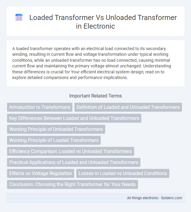 Loaded Transformer vs Unloaded Transformer - What is the difference?