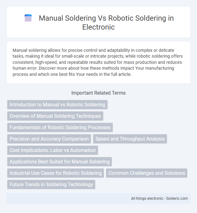 Manual Soldering vs. Robotic Soldering - What is the difference?