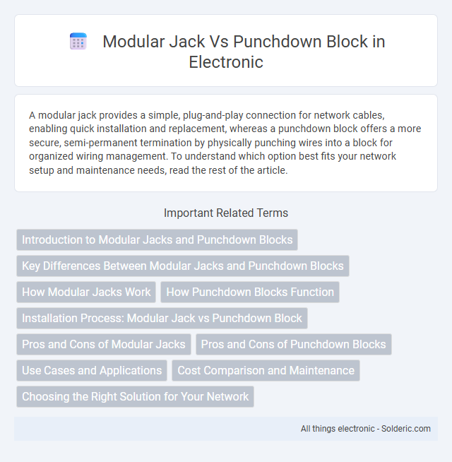 Punchdown block vs Modular jack - What is the difference?