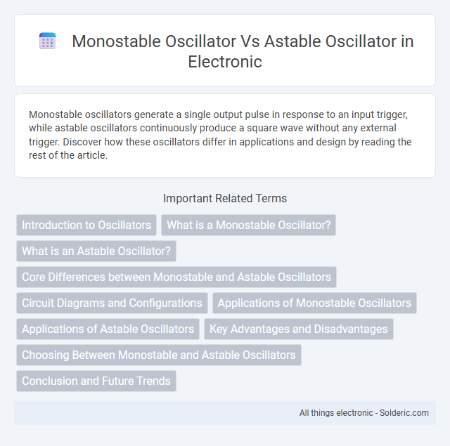 Astable Oscillator vs Monostable Oscillator - What is the difference?