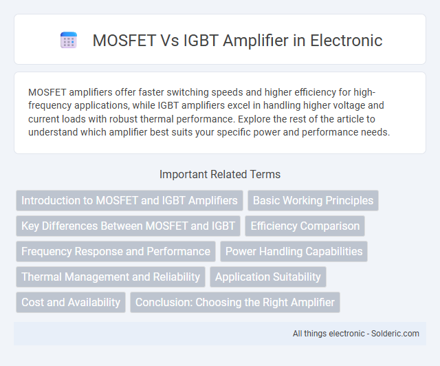 IGBT vs MOSFET amplifier - What is the difference?
