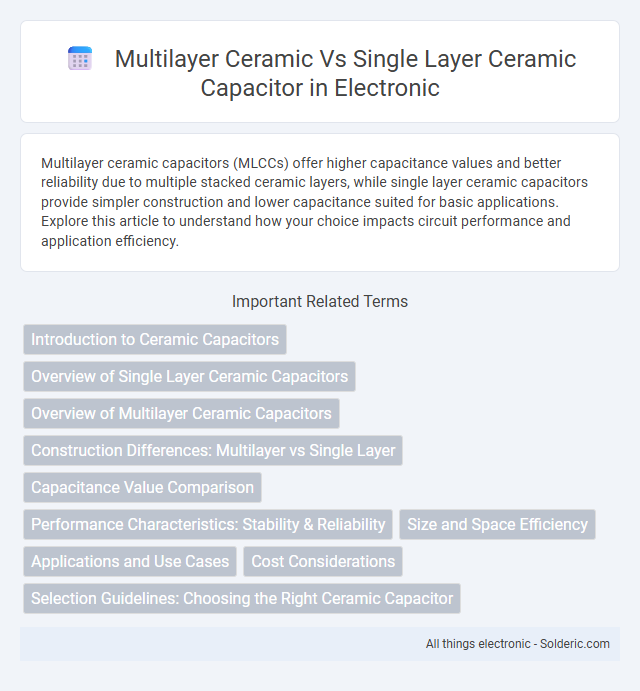 Multilayer Ceramic vs Single Layer Ceramic Capacitor - What is the difference?