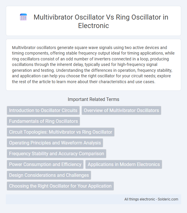 Multivibrator oscillator vs Ring oscillator - What is the difference?