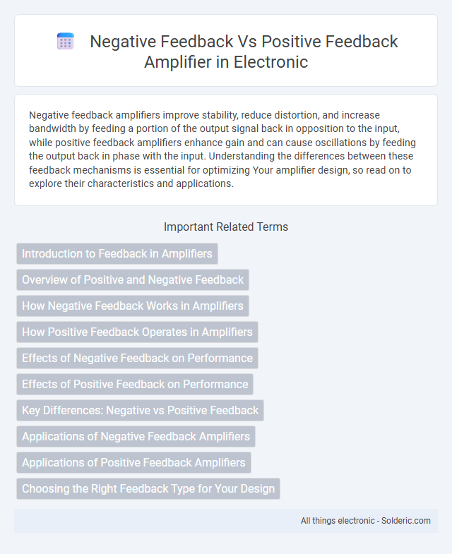 Negative Feedback vs Positive Feedback Amplifier - What is the difference?