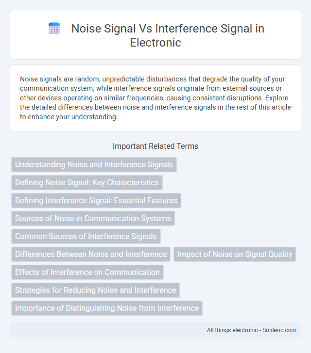 Interference Signal vs Noise Signal - What is the difference?