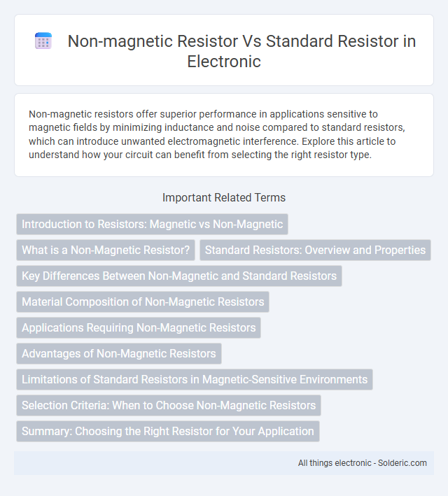 Standard resistor vs non-magnetic resistor - What is the difference?