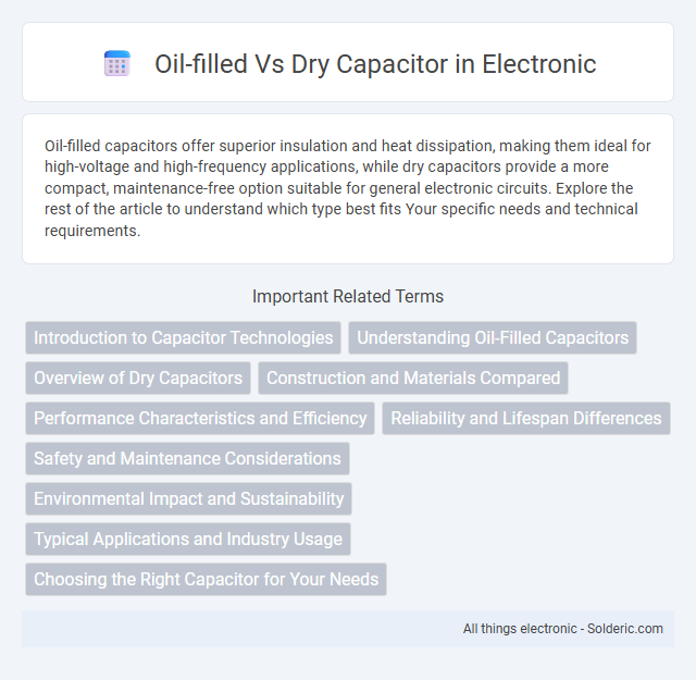 Dry capacitor vs Oil-filled capacitor - What is the difference?