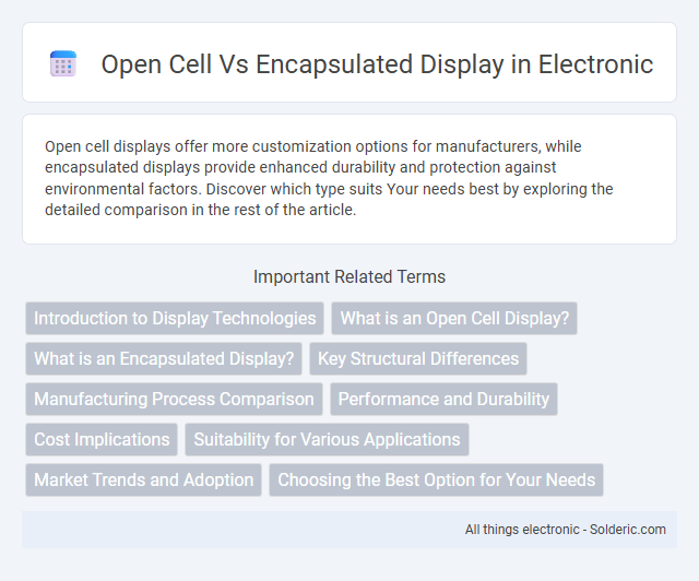 Encapsulated Display vs Open Cell - What is the difference?