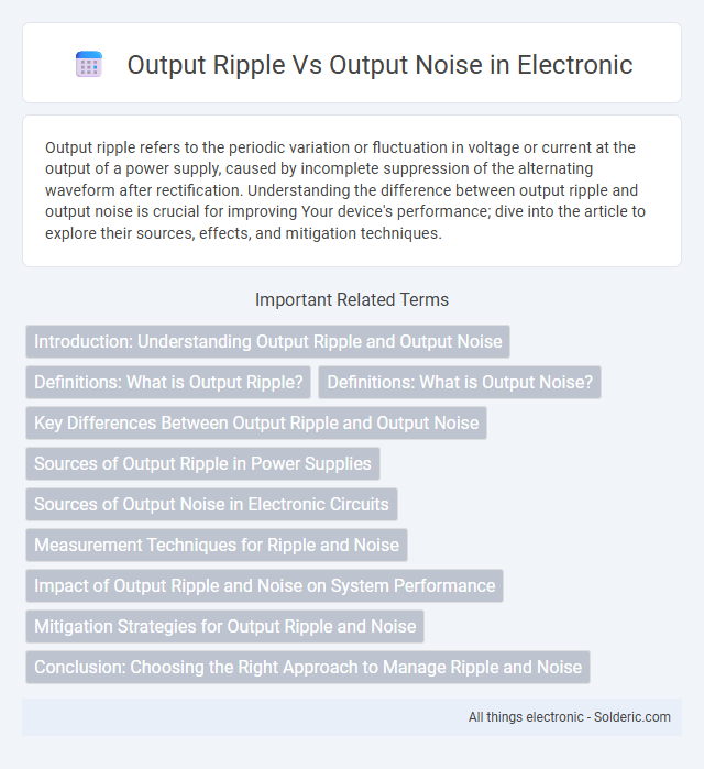 Output noise vs Output ripple - What is the difference?