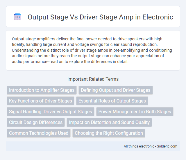 Driver stage amp vs Output stage amp - What is the difference?