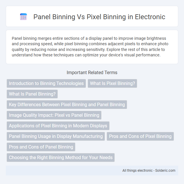 Panel Binning vs Pixel Binning - What is the difference?