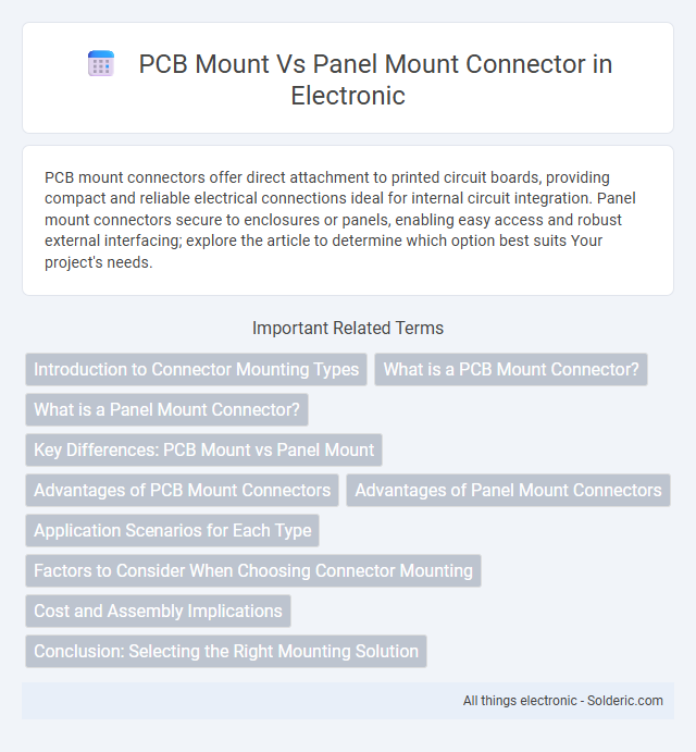 Panel mount connector vs PCB mount connector - What is the difference?