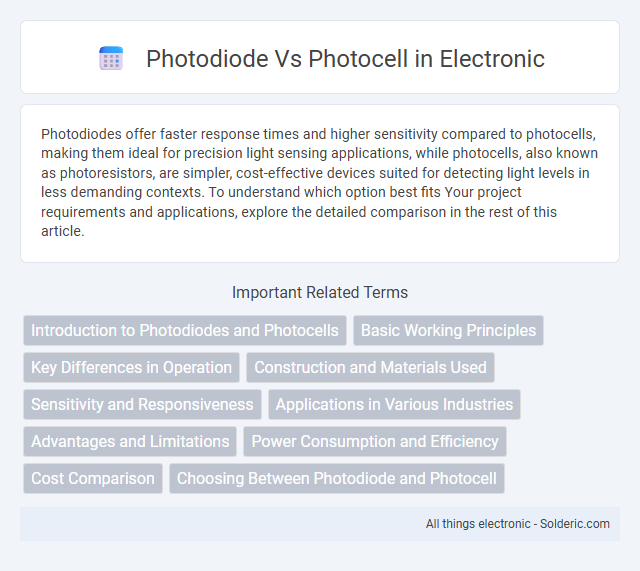 Photocell vs Photodiode - What is the difference?