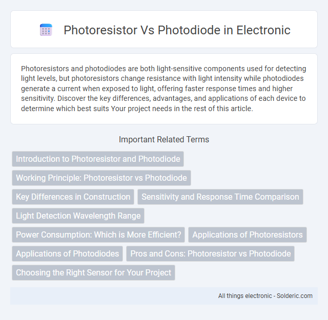 Photodiode vs Photoresistor - What is the difference?