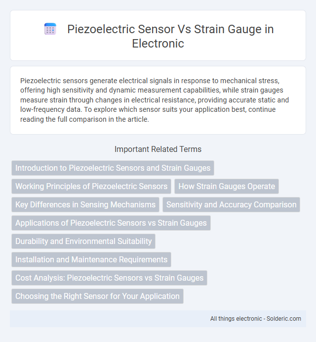 Piezoelectric Sensor vs Strain Gauge - What is the difference?