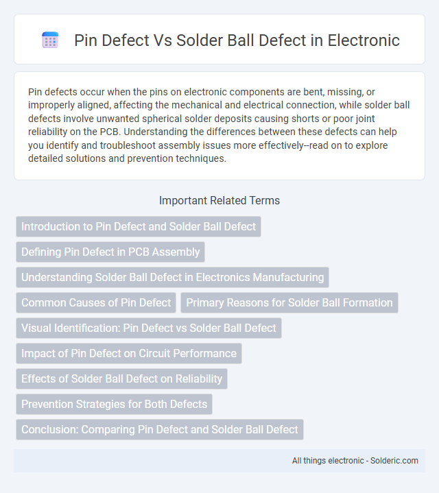 Solder ball defect vs pin defect - What is the difference?