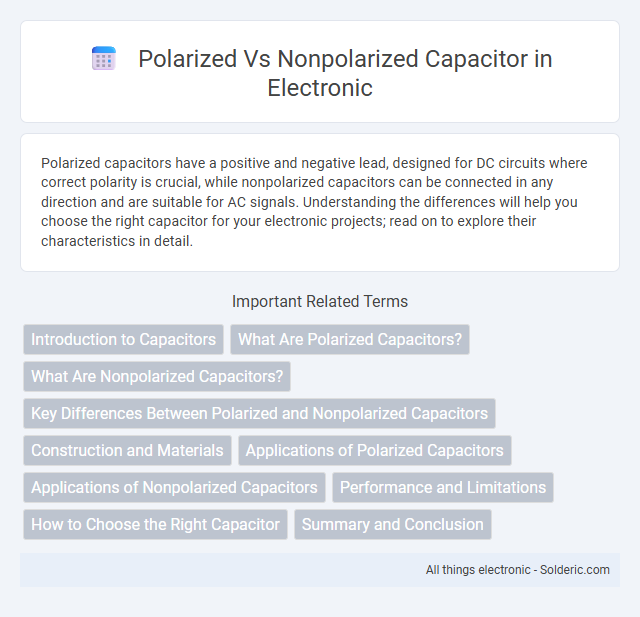 Nonpolarized vs Polarized Capacitor - What is the difference?