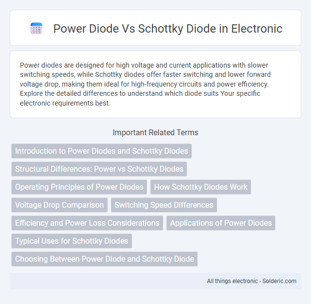 Schottky diode vs Power diode - What is the difference?