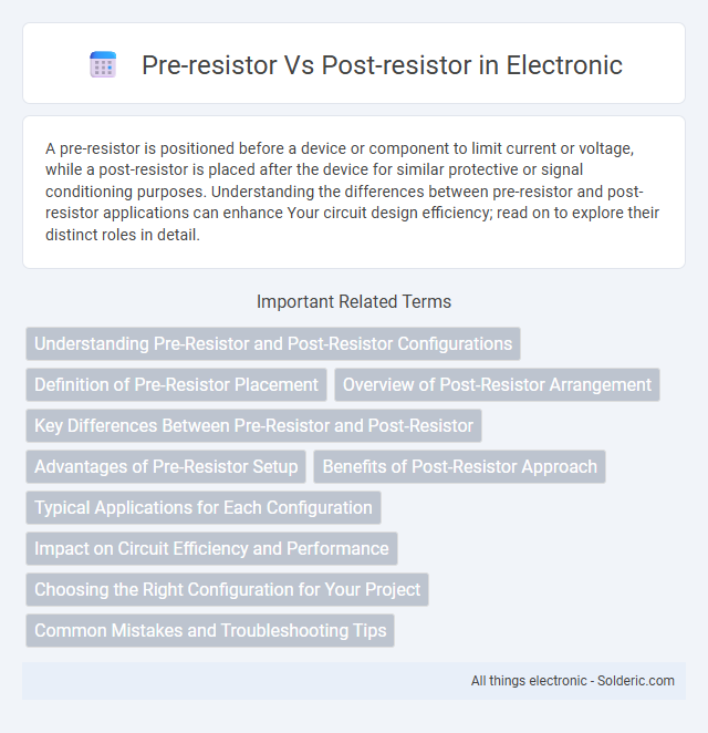 Post-Resistor vs Pre-Resistor - What is the difference?