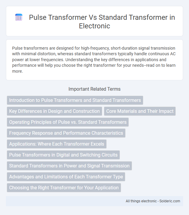 Pulse Transformer vs Standard Transformer - What is the difference?