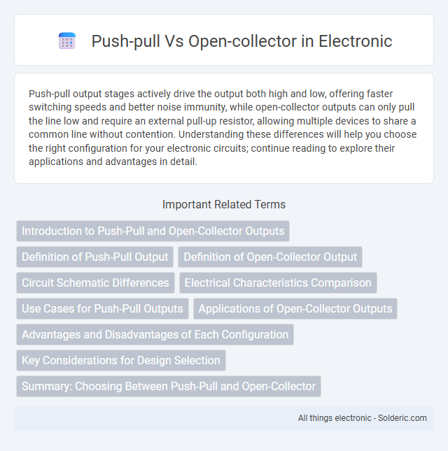 Open-collector vs Push-pull - What is the difference?