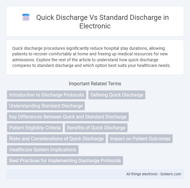 Standard discharge vs Quick discharge - What is the difference?