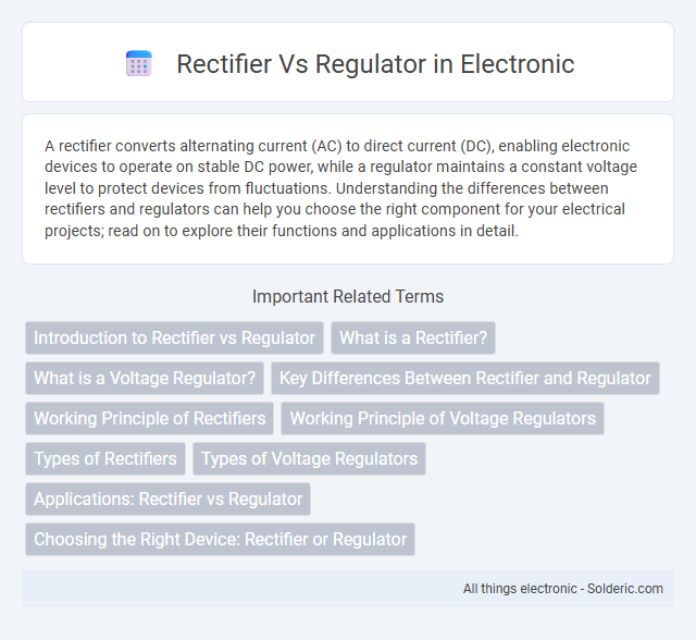 Rectifier vs Regulator - What is the difference?