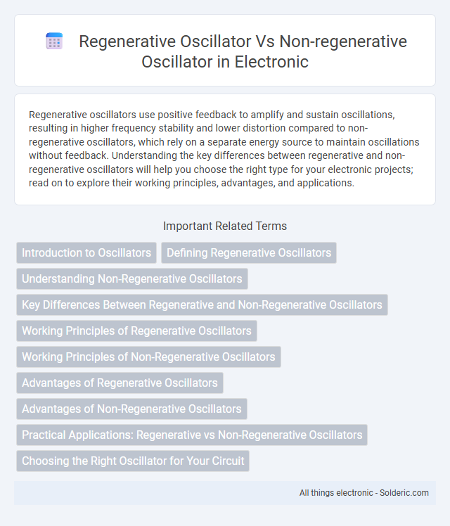 Non-regenerative oscillator vs Regenerative oscillator - What is the difference?