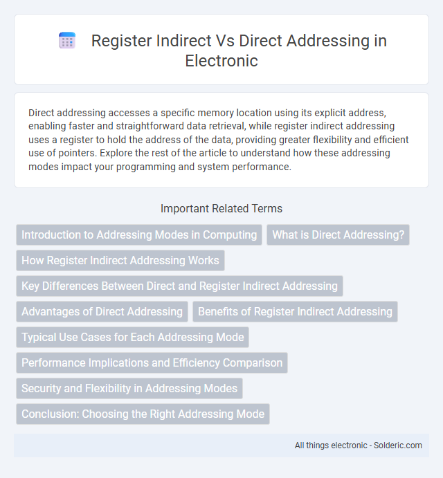 Direct Addressing vs. Register Indirect Addressing - What is the difference?