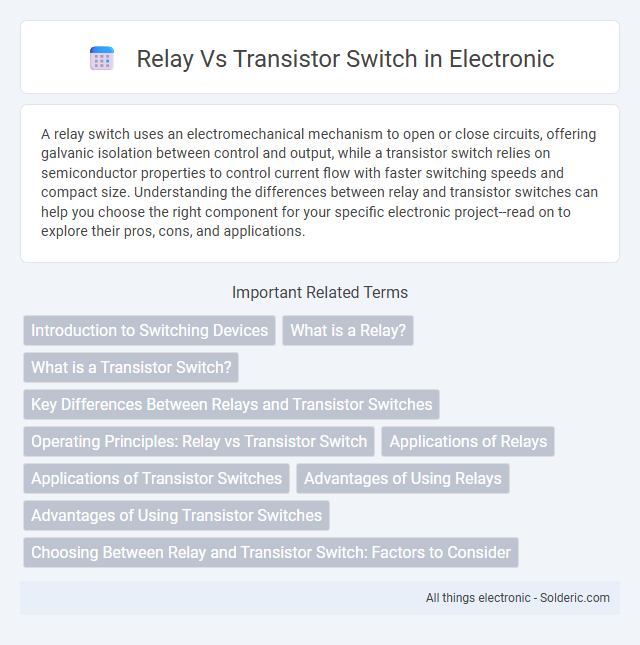 Relay vs Transistor Switch - What is the difference?
