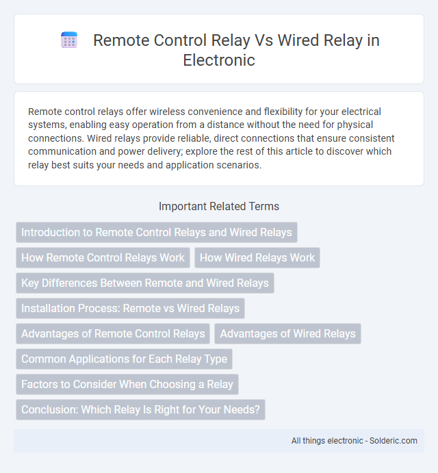 Remote Control Relay vs Wired Relay - What is the difference?