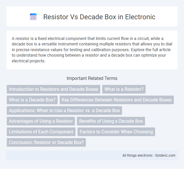 Decade Box vs Resistor - What is the difference?