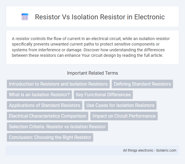 Isolation Resistor vs Resistor - What is the difference?