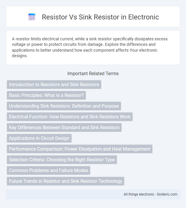 Resistor vs Sink Resistor - What is the difference?
