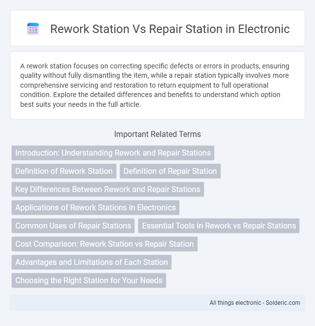 Repair station vs rework station - What is the difference?