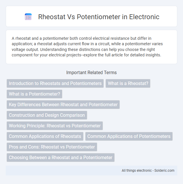Potentiometer vs Rheostat - What is the difference?
