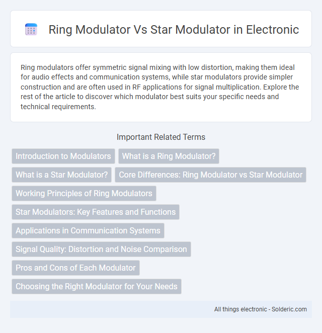 Star Modulator vs Ring Modulator - What is the difference?