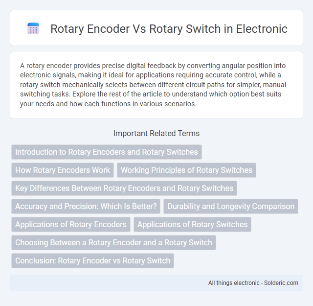 Rotary encoder vs rotary switch - What is the difference?