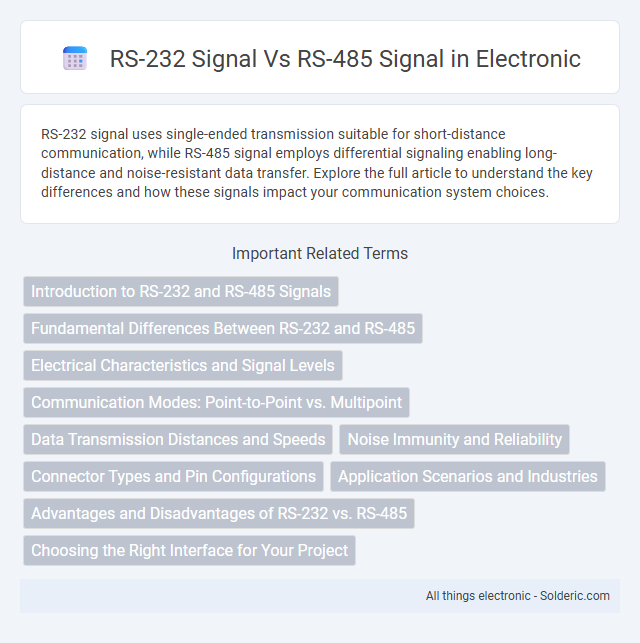 RS-232 Signal vs RS-485 Signal - What is the difference?