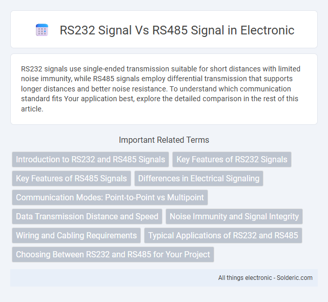 RS232 signal vs RS485 signal - What is the difference?